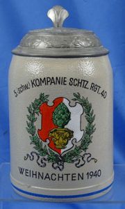 Christmas 1940 5. (schw.) Kompanie Schtz. Rgt. 40 Service Stein