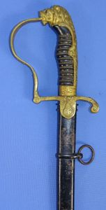 Third Reich Customs Official Lion Head Officer Sword by WKC …