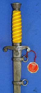 Untouched and Uncleaned Army Officer Dagger by WKC with Tag