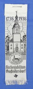 1936 Großröhrsdorf Bicentennial Jubilee Commemorative Ribbon