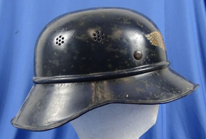 Luftschutz Air Defense Organization Beaded M38 Gladiator Helmet — image 3