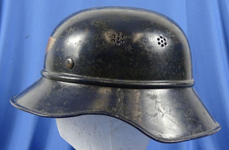 Luftschutz Air Defense Organization Beaded M38 Gladiator Helmet — image 5