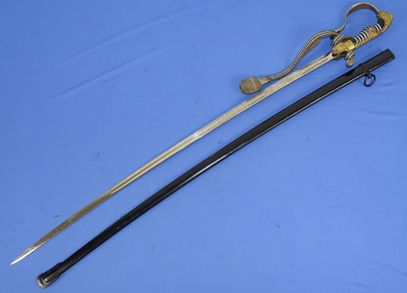 'Scharnhorst' Pattern Panther Head Officer's Sword with Triple Etched Blade and Portepee by Carl Eickhorn — image 2