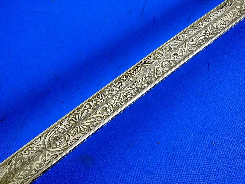 'Scharnhorst' Pattern Panther Head Officer's Sword with Triple Etched Blade and Portepee by Carl Eickhorn — image 7