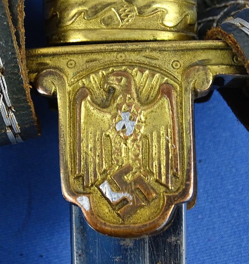 'Scharnhorst' Pattern Panther Head Officer's Sword with Triple Etched Blade and Portepee by Carl Eickhorn — image 8