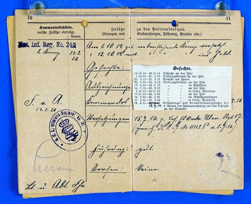 WWI Period Imperial German Militarpass — image 4