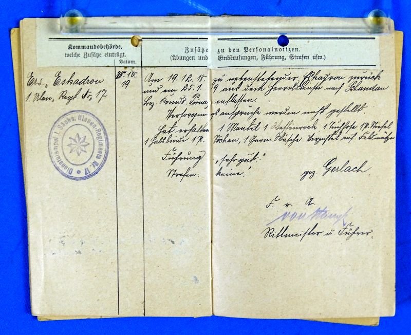 WWI Period Imperial German Militarpass — image 6