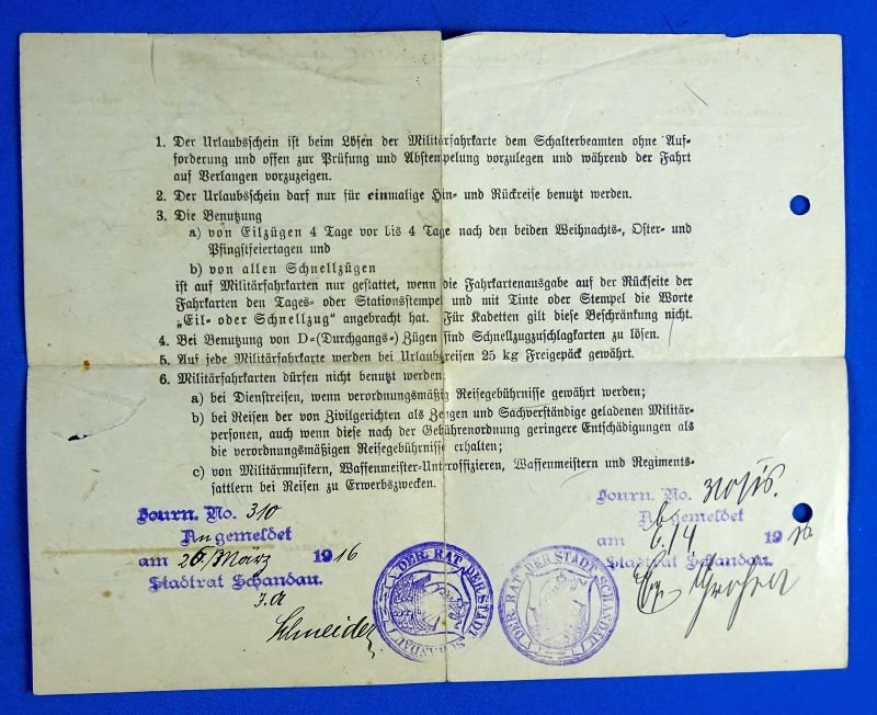 WWI Period Imperial German Militarpass — image 9