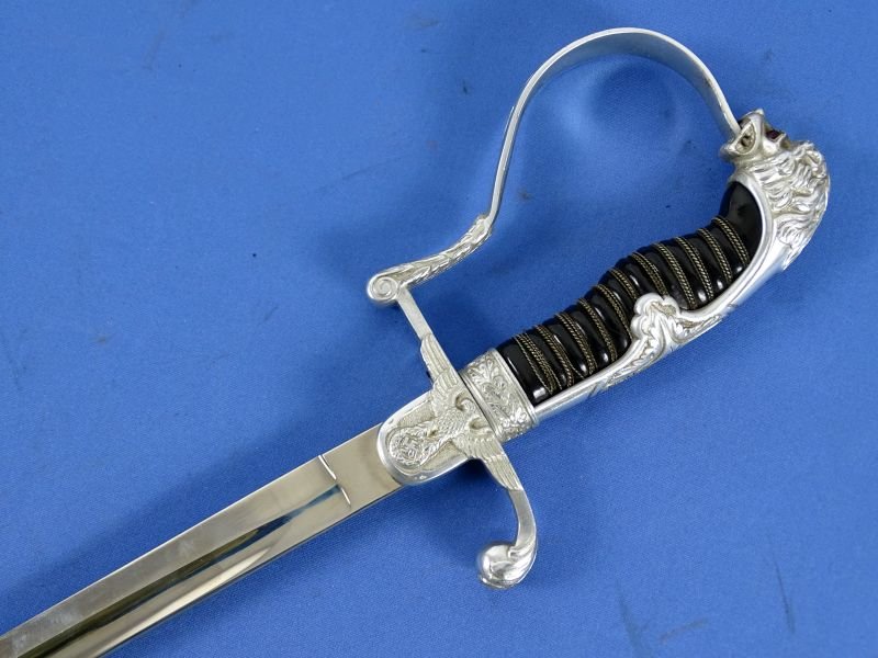 SS Officer's Silver Lion Head Sword — image 6