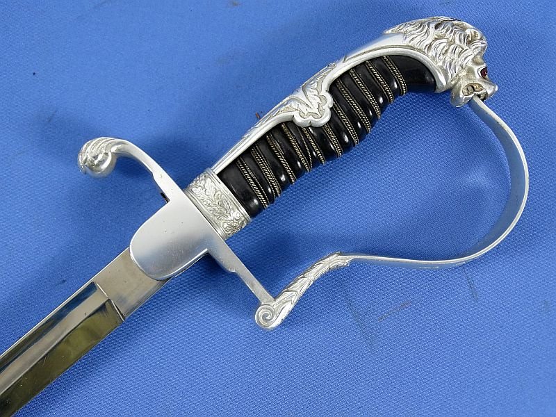 SS Officer's Silver Lion Head Sword — image 8