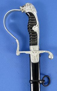 SS Officer's Silver Lion Head Sword