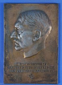 Adolf Hitler Metal Plaque