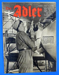 March 1943 French Edition of the Luftwaffe Magazine Der Adler …