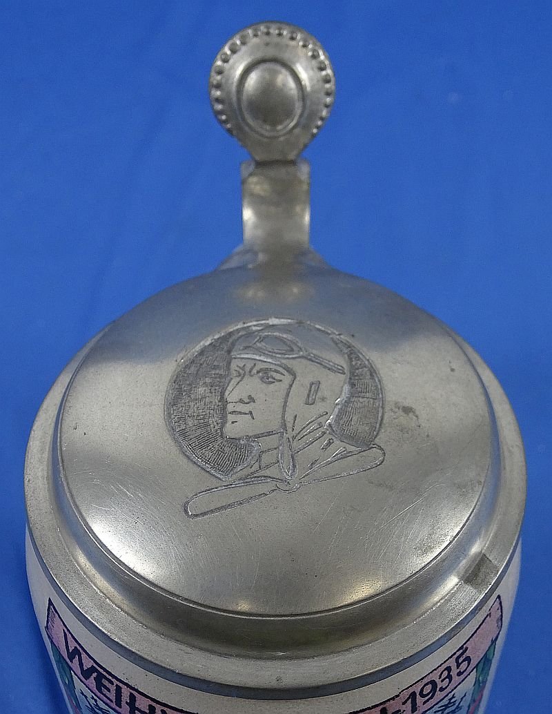 Named 1935 Luftwaffe Signals Company Service Stein — image 3