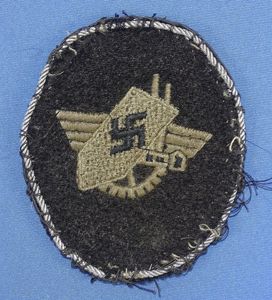 Werkschutz Factory Protection Police NCO Sleeve Insignia