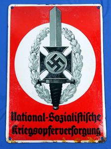 NSKOV National-Sozialistische Kriegsopferversorgung (Nazi Party War Victims' Benefits) Enamel Building …