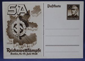 WWII German SA Reichswettkämpfe 1938 Postcard