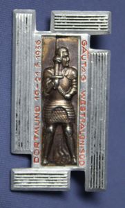 WWII German 1936 Gautag Westfalen-Sud Dortmund Tinnie