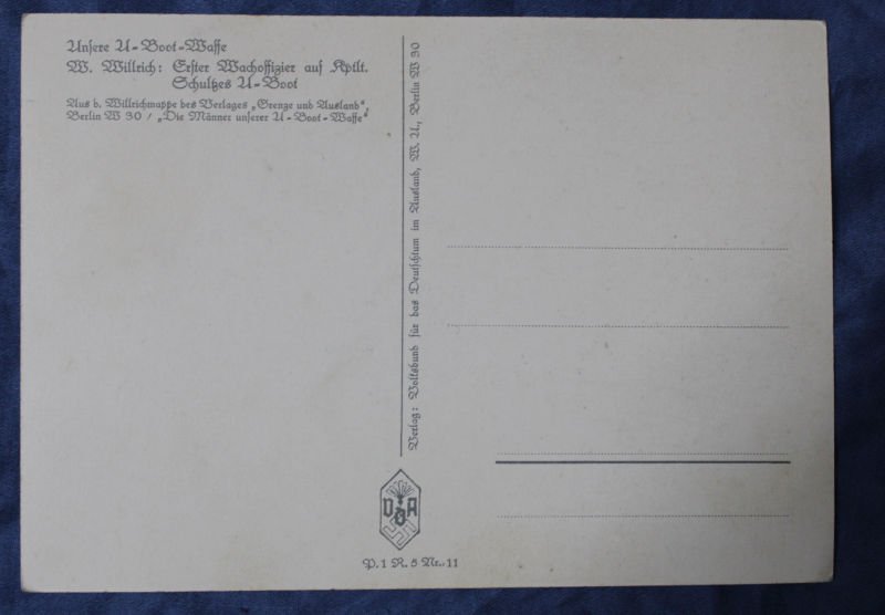 WWII German U-Boot U-21 Captain Postcard — image 2