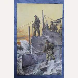 WWI German U-Boat Postcard U-BOOT- SPENDE- 1917