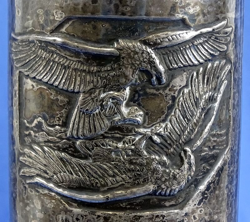 Uncleaned 1942 Luftwaffe Ehrenpokal Honor Goblet to Unteroffizier Rudolf Schafer — image 2