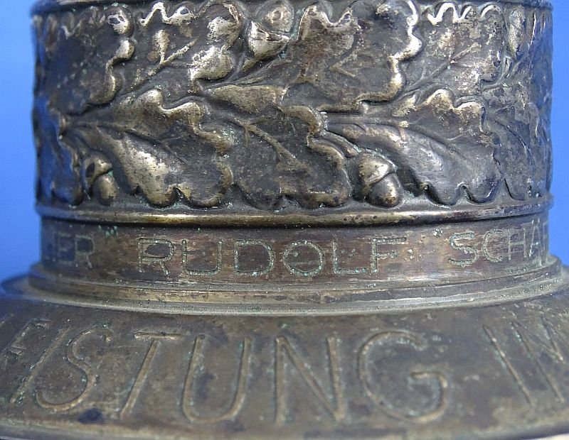 Uncleaned 1942 Luftwaffe Ehrenpokal Honor Goblet to Unteroffizier Rudolf Schafer — image 5