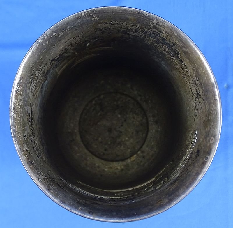 Uncleaned 1942 Luftwaffe Ehrenpokal Honor Goblet to Unteroffizier Rudolf Schafer — image 9