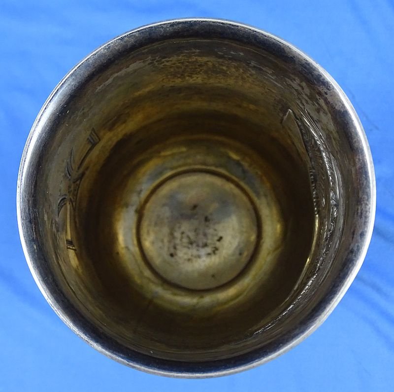 Uncleaned Silver 1941 Luftwaffe Ehrenpokal Honor Goblet to Flight Engineer Burghardt Hahn — image 9