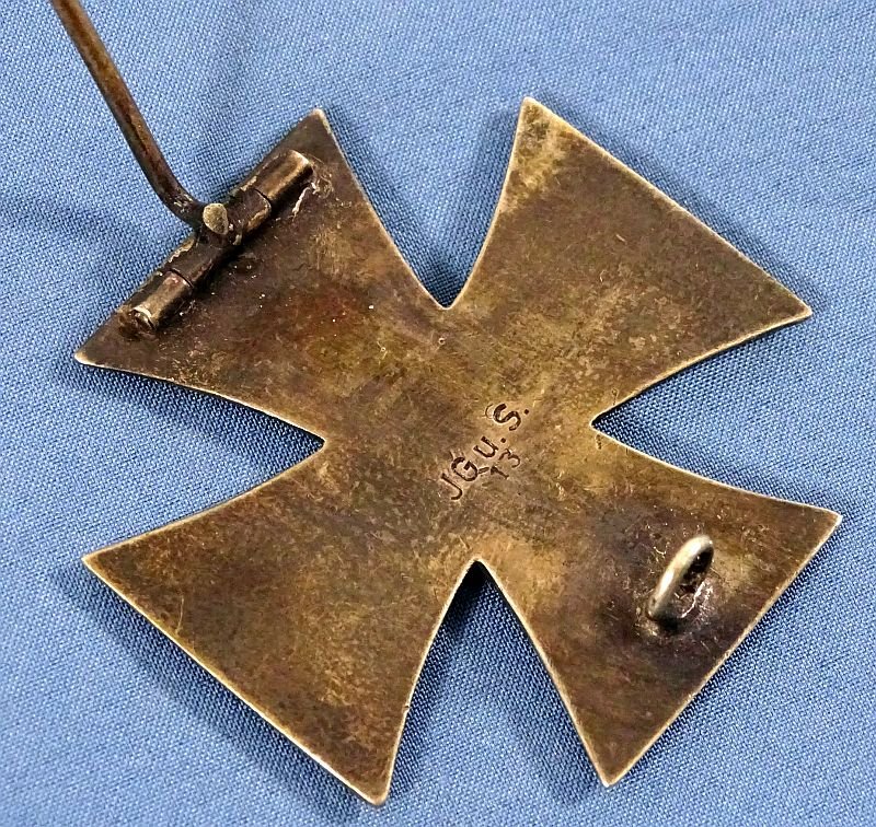 1870 Iron Cross First Class Marked 'JG u. S' – J. Godet & Sohn — image 3