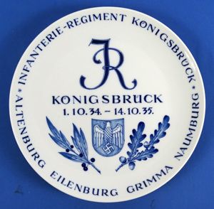 Third Reich Meissen Infanterie Regiment Konigsbruck Plate