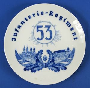 Third Reich Infanterie Regiment 53 Meissen Porcelain Plate