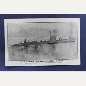WWI German U-Boat UC-95 Postcard