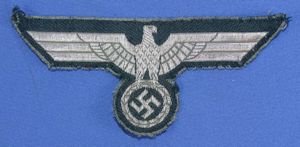 German Army NCO/Officer Uniform Silver Wire Breast Eagle