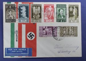 WWII German / Italian Stamped Envelope