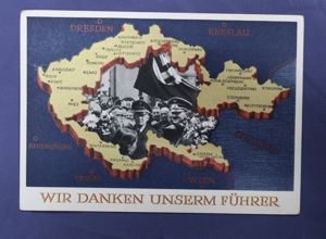 WWII German Postcard Wir Danken Unserm Fuhrer