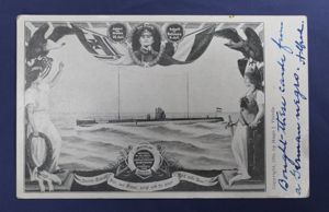 WWI German U Boat Deutschland Postcard