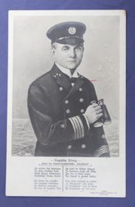 WWI German U Boat Captain Konig Postcard