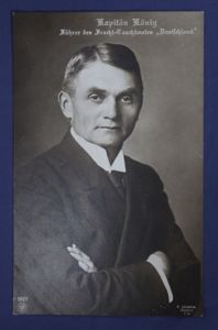 WWI German U Boat Deutschland Postcard Captain Kunig