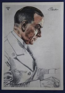 WWII German Kriegsmarine Admiral Raeder Postcard