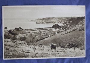 1943 English Postcard Mailed From German Occupied St Brelades Bay …