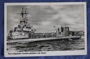 WWII German U-Boat Postcard