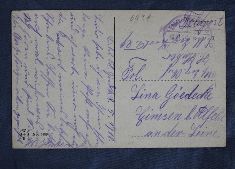 WWI German Kids on U-Boat Postcard — image 2