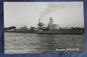 WWII German Kriegsmarine Cruiser Nurnberg Postcard