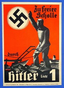 1933 Election Handbill for Adolf Hitler and the Nazi Party