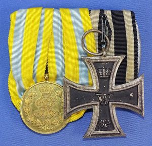 Imperial German Two Place Medal Bar