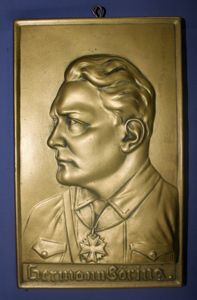 Ceramic Plaque Depicting a Younger Hermann Goring