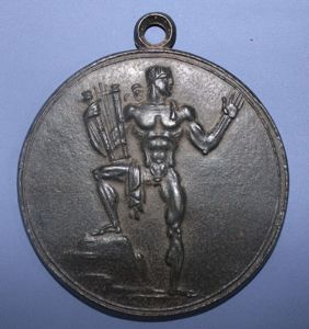 1937 Iron Sangerbundesfest Medal Measuring 3-5/8 inches