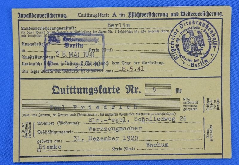 WWII German Documents and Arebeitsbuchs Documents of a Father and his Son Who Was Killed in Action — image 15