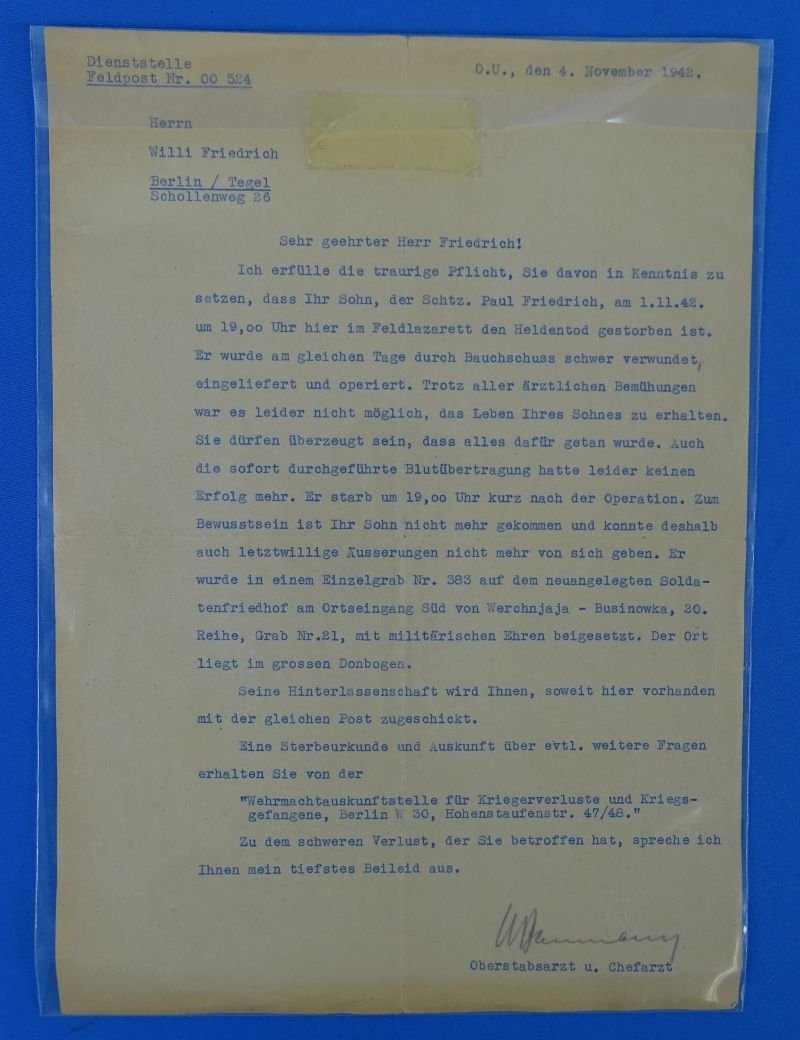 WWII German Documents and Arebeitsbuchs Documents of a Father and his Son Who Was Killed in Action — image 19