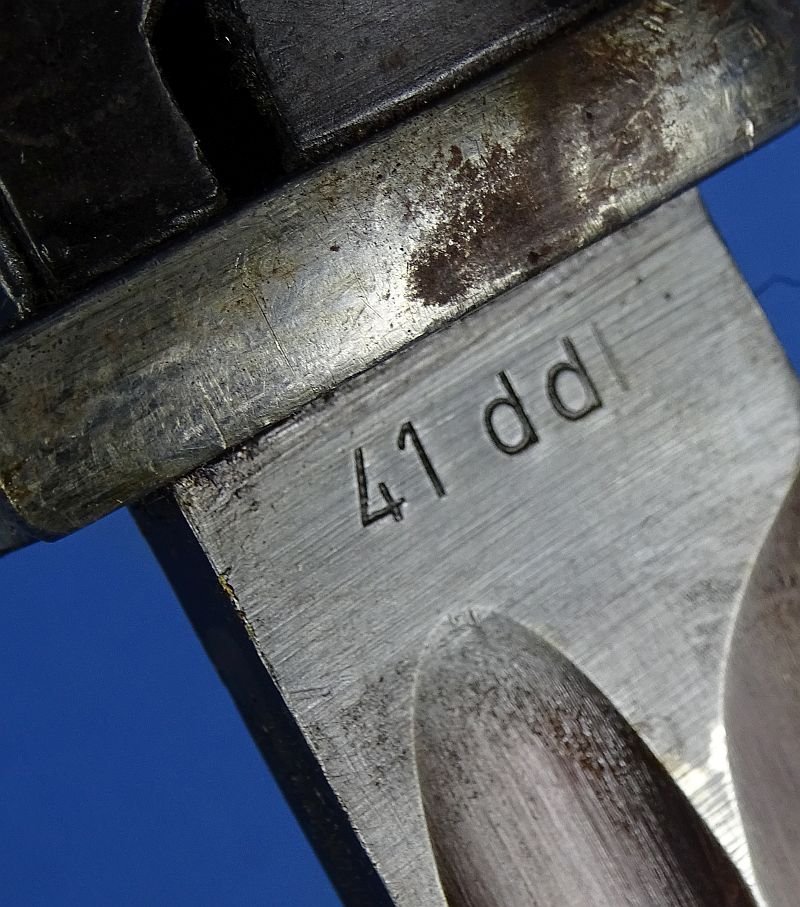 1941 Dated K98 Combat Bayonet by Josua Corts in Gebruder Heller Scabbard — image 6